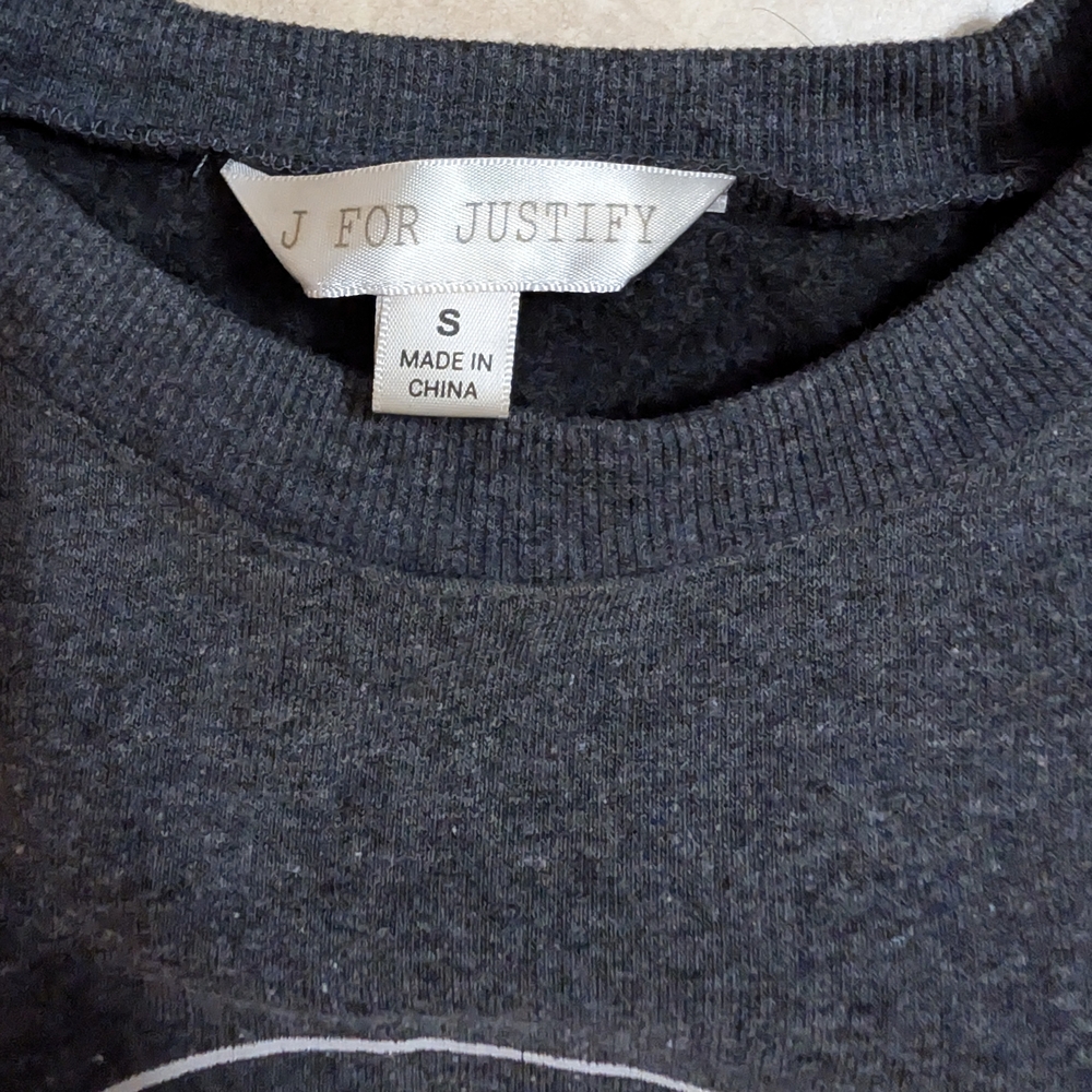 J for Justify Charcoal Sweatshirt - Picture 2 of 5